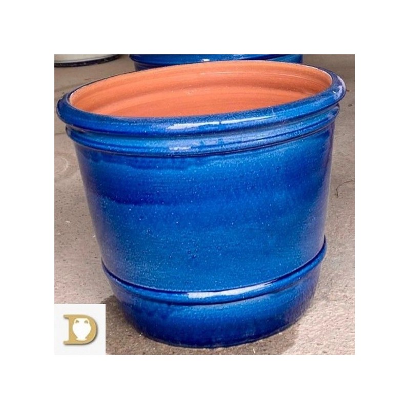 vaso smaltato blu