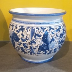 portavaso cache-pot decoro foglia blu