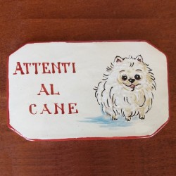 mattonella attenti al cane